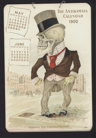 Antikamniaカレンダーのイラスト、1900 作： Louis Crucius or Crusuius