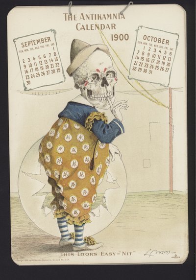 Antikamniaカレンダーのイラスト、1900 作： Louis Crucius or Crusuius