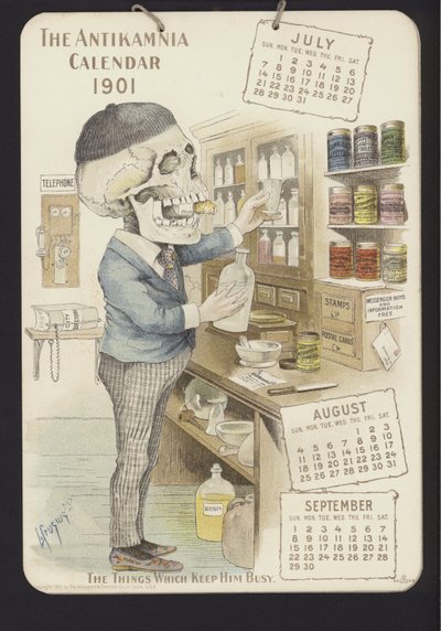 Antikamniaカレンダーのイラスト、1901 作： Louis Crucius or Crusuius