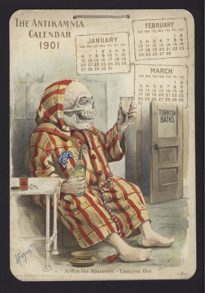 Antikamniaカレンダーのイラスト、1901 作： Louis Crucius or Crusuius