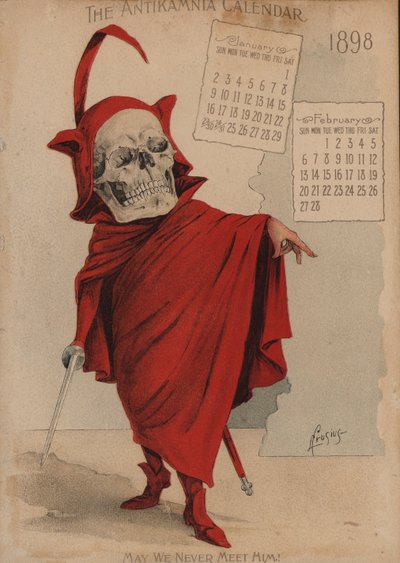 メフィストフォールズ、アンティカムニア・カレンダー用イラスト 作： Louis Crucius or Crusuius
