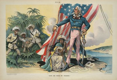 友達から助けて！、1898（クロモリソグラフ） 作： Louis Dalrymple
