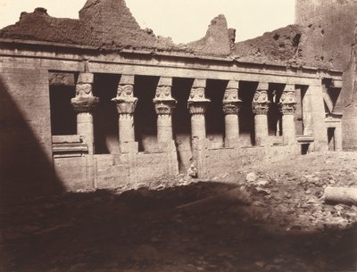 フィラエ、インナーコート、ウェスタン・コロネード、1859/1860年（写真） 作： Louis de Clercq