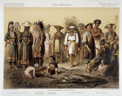 フランシス・ガルニエの「インドシナ探訪の旅 1866-1868」の1870年頃の民族群像 パリ 作： Louis Delaporte