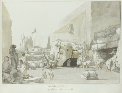 フォンテイン・アレシューズはブロンに会った Arethuse Fountain (オブジェクトのタイトル) イタリア、シチリア、マルタの旅 - 1778 (シリーズタイトル) 作： Louis Ducros