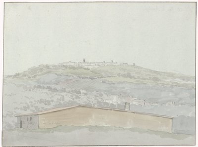 Gezicht op Montefusco モンテフスコの眺め (オブジェクトのタイトル) イタリア、シチリア、マルタの旅 - 1778 (シリーズタイトル) 作： Louis Ducros