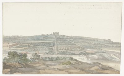 マルタのボシェットにあるグランド マスターのヴェダーラ宮殿の眺め Vue de Boschetto、maison de plaisance du Grand-Maître、à 2liesus de la ville de Malthe (オブジェクトのタイトル) イタリアの航海、シチリアとマルテの航海 - 1778年（シリーズタイトル） 作： Louis Ducros