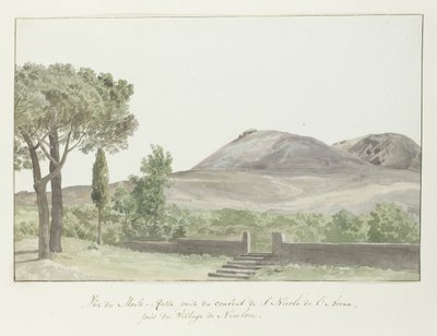 ニコロージの町の近くにあるサン・ニコロ・ダレナ修道院のモント・ロッソの眺め Vue du Monte-Rosso, Prize du couvent de S. Nicolo de l