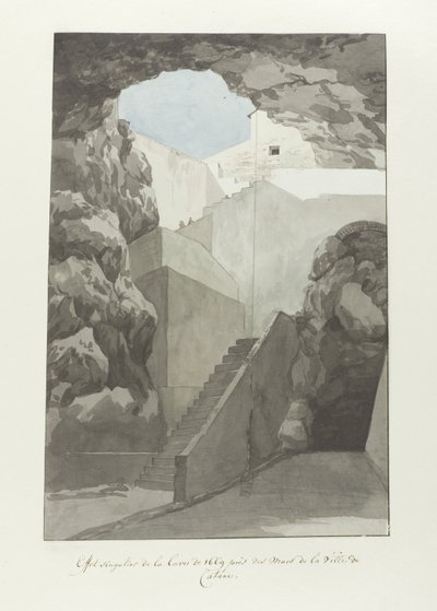 カターニアの城壁にある 1669 年からの驚くべき溶岩 Effet singulier de la lave de 1669 près des mur de Catane (オブジェクトのタイトル) イタリアの航海、シチリアとマルテの航海 - 1778年（シリーズタイトル） 作： Louis Ducros