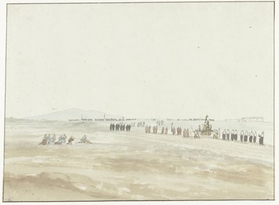 Processie in de omgeving van Cerignola チェリニョーラを去る行列 (オブジェクトのタイトル) イタリア、シチリア、マルタの旅 - 1778 (シリーズタイトル) 作： Louis Ducros