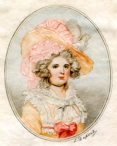 18世紀の女性の肖像画。 作： Louis Dupont