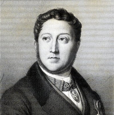 作曲家ジョアッキーノアントニオロッシーニ1792-1868、1836の肖像。 作： Louis Dupré