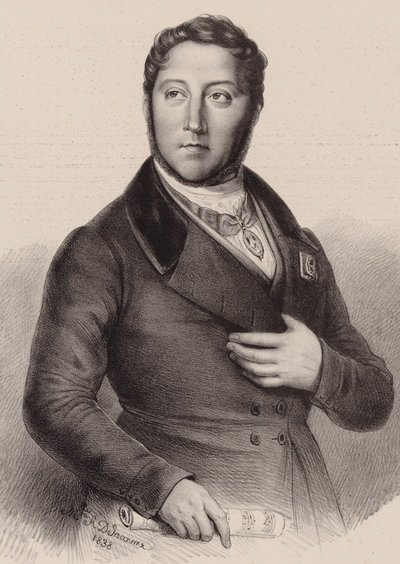 作曲家ジョアッキーノアントニオロッシーニ1792-1868、1838の肖像。 作： Louis Dupré