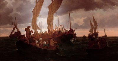 1793年に海上でミサを行った 作： Louis Duveau