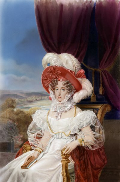 女王マリー・アメリの肖像、1839年頃（絵画） 作： Louis Edouard Rioult
