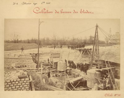 グルネル側の前方桟橋（4番）、建築家協会の訪問 作： Louis Emile Durandelle