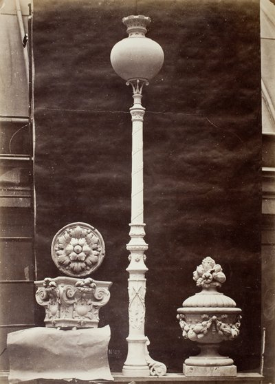 内装の詳細と燭台、ヴォードヴィル劇場、パリ 作： Louis Emile Durandelle