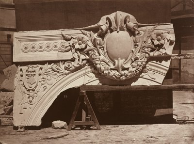 パリのオペラ座の装飾彫刻 (アーチの詳細) 作： Louis Emile Durandelle