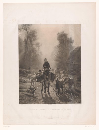 牛を持つ農家の妻が農場に戻る Return a la ferme / Return to the Farm (オブジェクトのタイトル) 作： Louis Emmanuel Soulange Teissier