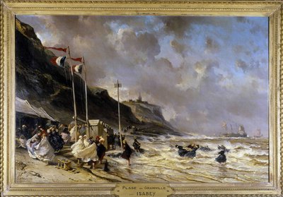 グランビル・ビーチ - 油彩・キャンバス ユージン・ルイ・ガブリエル・イサベイ（1803-1886）作 作： Louis Eugene Gabriel Isabey