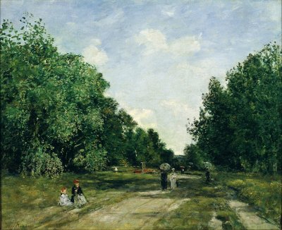 トルービルのパルクコーディエ 作： Eugene Louis Boudin