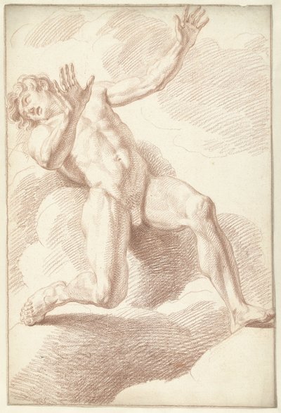 男性ヌード、リクライニング 作： Louis Fabritius Dubourg
