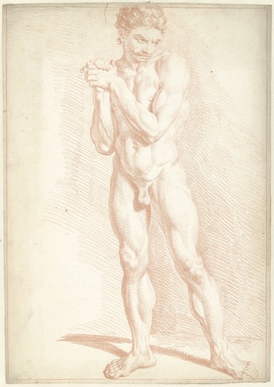 男性のヌード、立っている 作： Louis Fabritius Dubourg
