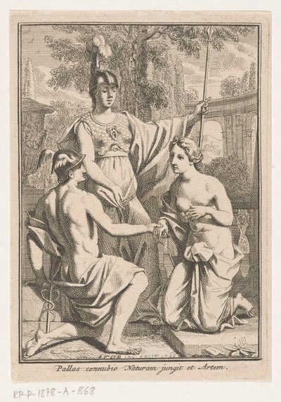 ミネルバはマーキュリーと自然の擬人化を再会させる 作： Louis Fabritius Dubourg