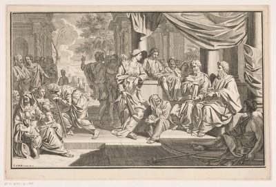 神殿の前で説教するパウロとバルナバ 作： Louis Fabritius Dubourg