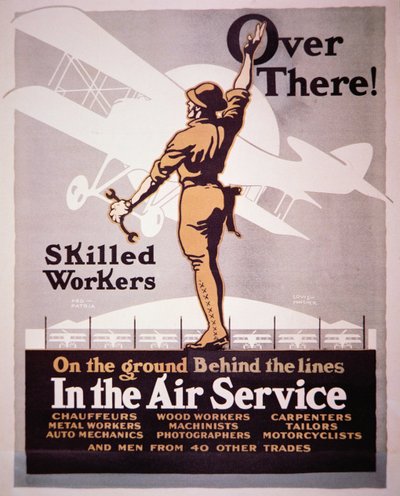 アメリカの航空局募集ポスター（カラーリトグラフ 作： Louis Fancher