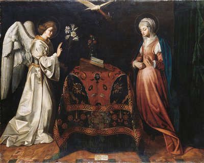 受胎告知、1612年 作： Louis Finsonius or Finson