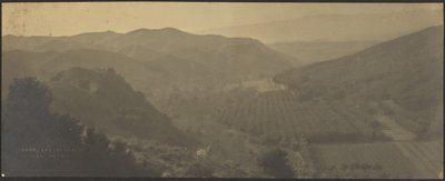 [山と牧場のある風景]。 作： Louis Fleckenstein