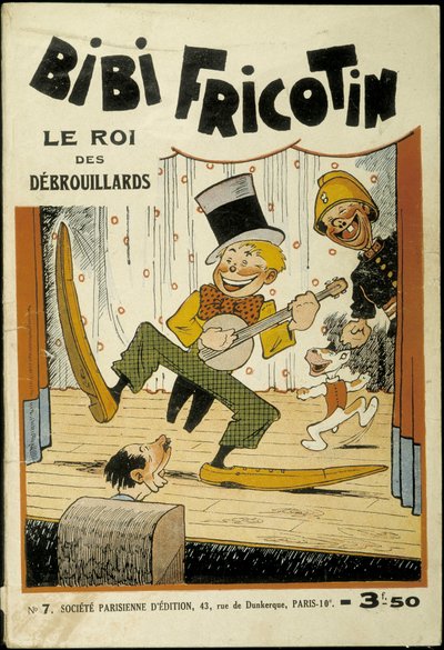 ビビ・フリコタン、ハスラーの王様（ステージでバンジョーを演奏） - N° 7の表紙。ルイ・フォルトン（1879-1934）作 作： Louis Forton