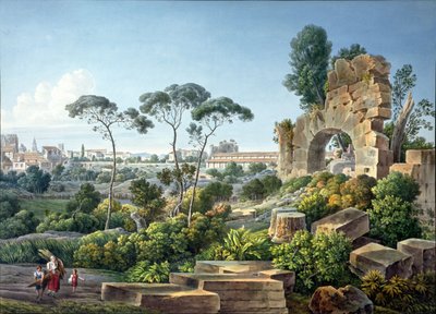 エスキリーノの丘、ローマ、c.1800のビュー 作： Louis Francois Cassas