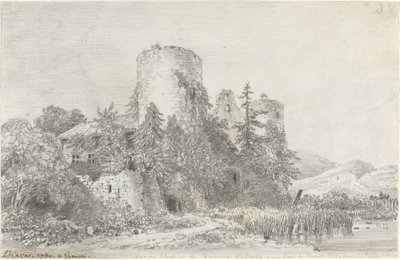 サコネ城の眺め 作： Louis Francois Cassas