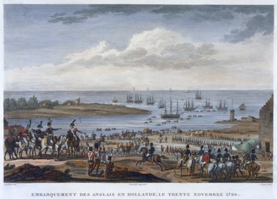 「1799 年 11 月 30 日、イギリス人のオランダへの乗船」 作： Louis Francois Couche