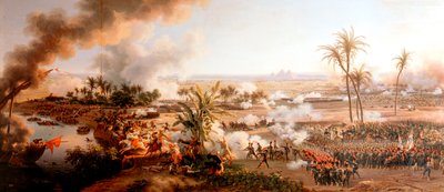 ピラミッドの戦い、エジプト、1798年7月21日 作： Louis Francois Lejeune