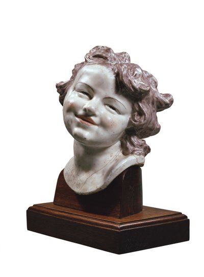笑う子供の頭、c。 1752（磁器） 作： Louis Francois Roubillac