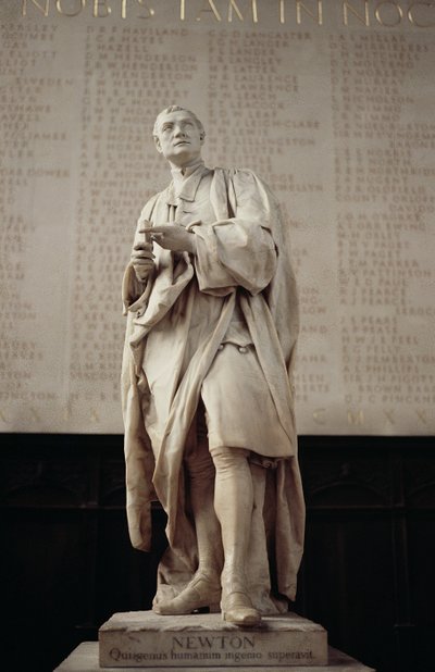 アイザック・ニュートン卿（1642-1727）（大理石） 作： Louis Francois Roubillac
