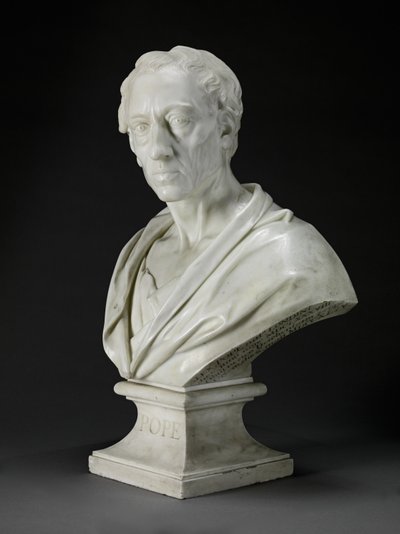 アレキサンダー・ポープ（1688-1744）1741（大理石） 作： Louis Francois Roubilliac