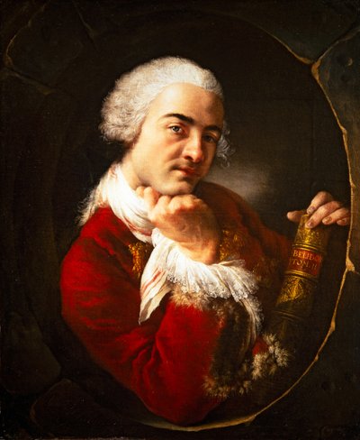 ベリドールの作品を持つ男の肖像 作： Louis Gabriel Blanchet