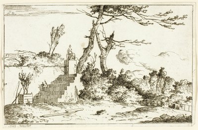 古典像のある風景 作： Louis Gabriel Moreau