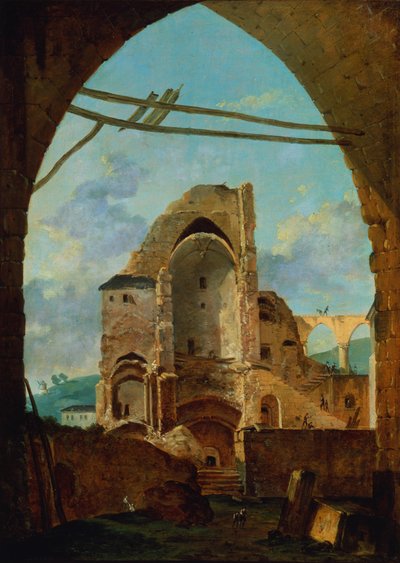 モンマルトル修道院の解体、c1740-1800。 作： Louis Gabriel Moreau