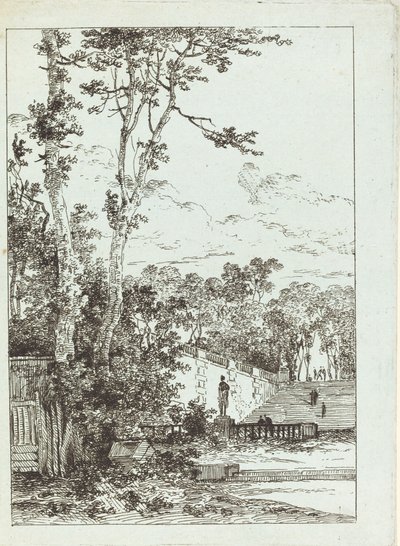 放棄された公園 作： Louis Gabriel Moreau the Elder