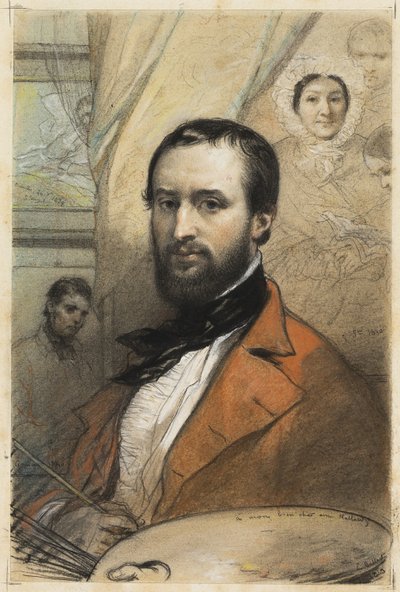 自画像 作： Louis Gallait