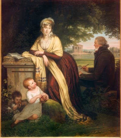 ルイ・ゴフィエ《妻と子供のいる自画像 作： Louis Gauffier