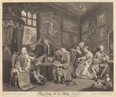 マリッジ・ア・ラ・モード: pl.1 作： Louis Gerard Scotin after William Hogarth