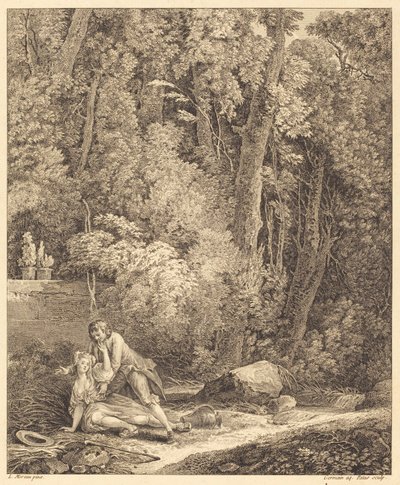 進取の気性に富んだ村人 作： Louis Germain and Charles Emmanuel Patas after Louis Gabriel Moreau