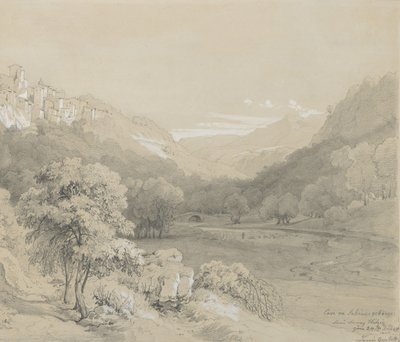 1848年、サビーン丘陵のキャヴィの風景。 作： Louis Gurlitt