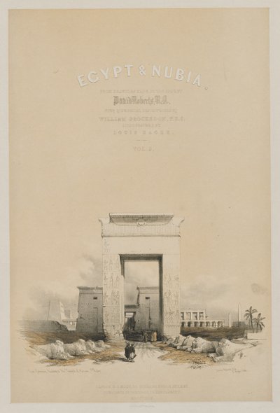 エジプトとヌビア：口絵第5巻、1849年。 作： Louis Haghe